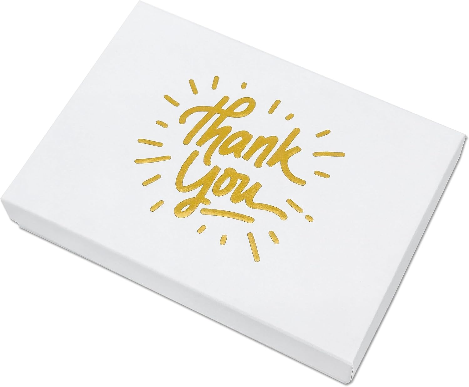 TheDisplayGuys 10pc Cardboard Gift Boxes with Lids and Paddings - Thank You