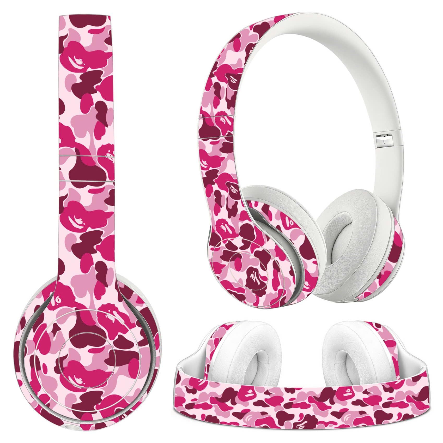 Amazon | Beats Solo 3用ステッカーカバー、ピンク迷彩 - Beats Solo 3