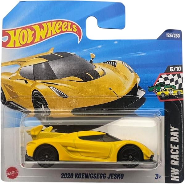 Hot Wheels 2020 Koenigsegg Jesko, Sarı Döküm Model Araba, HW Yarış Günü 5/10, 125/250