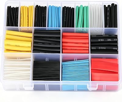 Heat Shrink Tubing Assortment 2:1 Electric Insulation Heat Shrink Tube for DIY (580PCS 11Sizes)
