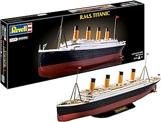 Revell 05497 R.M.S. Titanic (Click System) 1:600 Scale Unbuilt, Pre-Coloured, Click-Together (Non-Glue), Plastic Model Kit