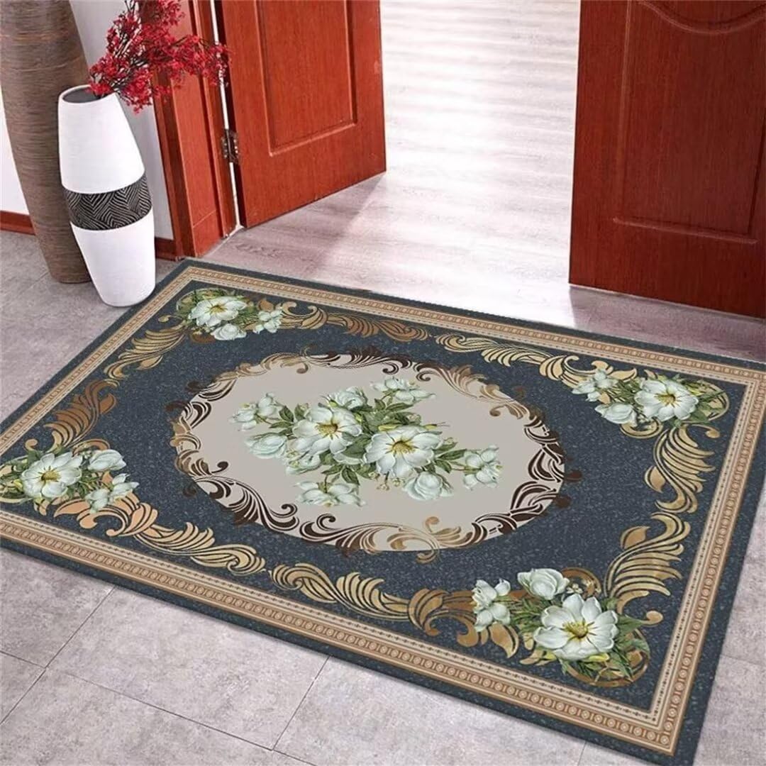 Tapis salon poil court floral pour une chambre adulte cosy