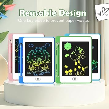 24 Pack LCD Writing Tablet for Kids, 6.5 Inch Colorful Doodle Board Drawing Tablet, Erasable Reusable Electronic Drawing Pads, Educational Learning Toys Birthday Gifts for Girls Boys Age 3 4 5 6 7 8