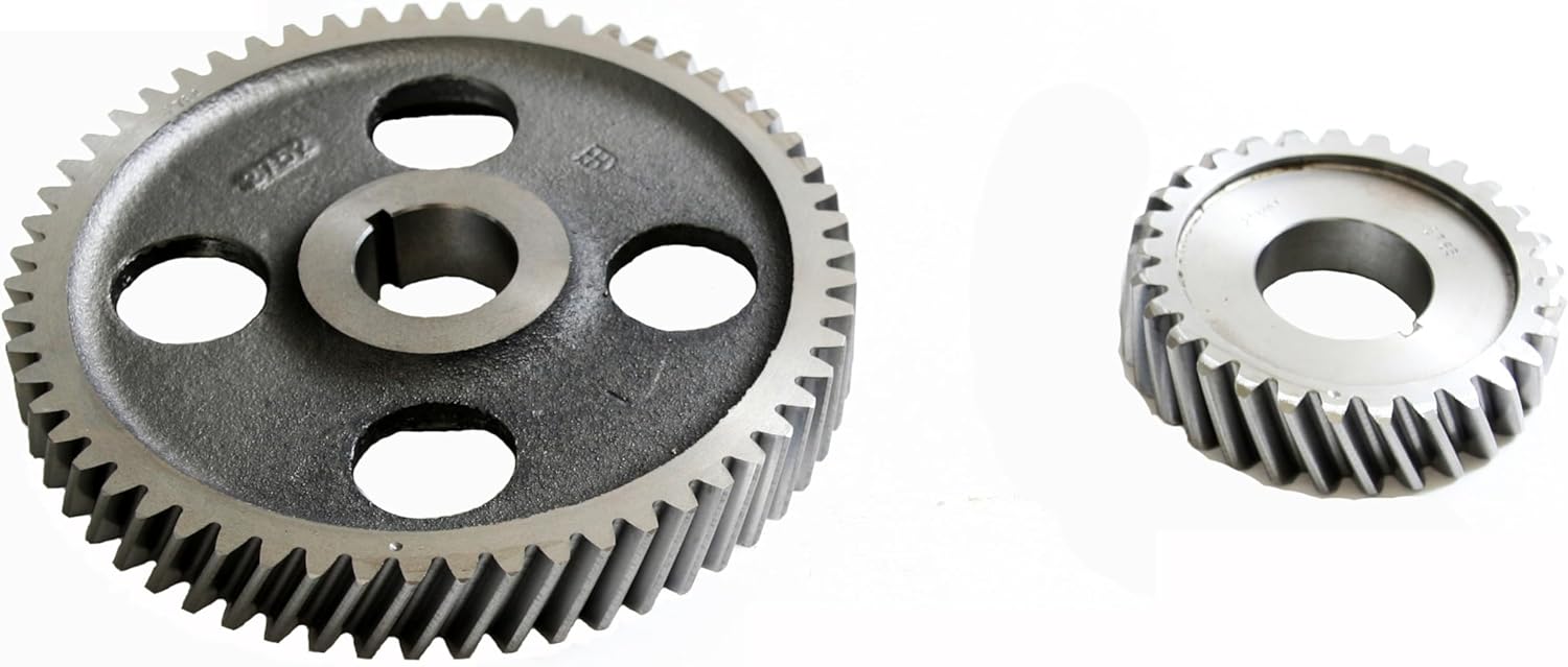 Matched Timing Gear Set | Compatible with 65-74 Ford 3.9L/240 and 4.9L/300 L6 | Iron Cam Gear