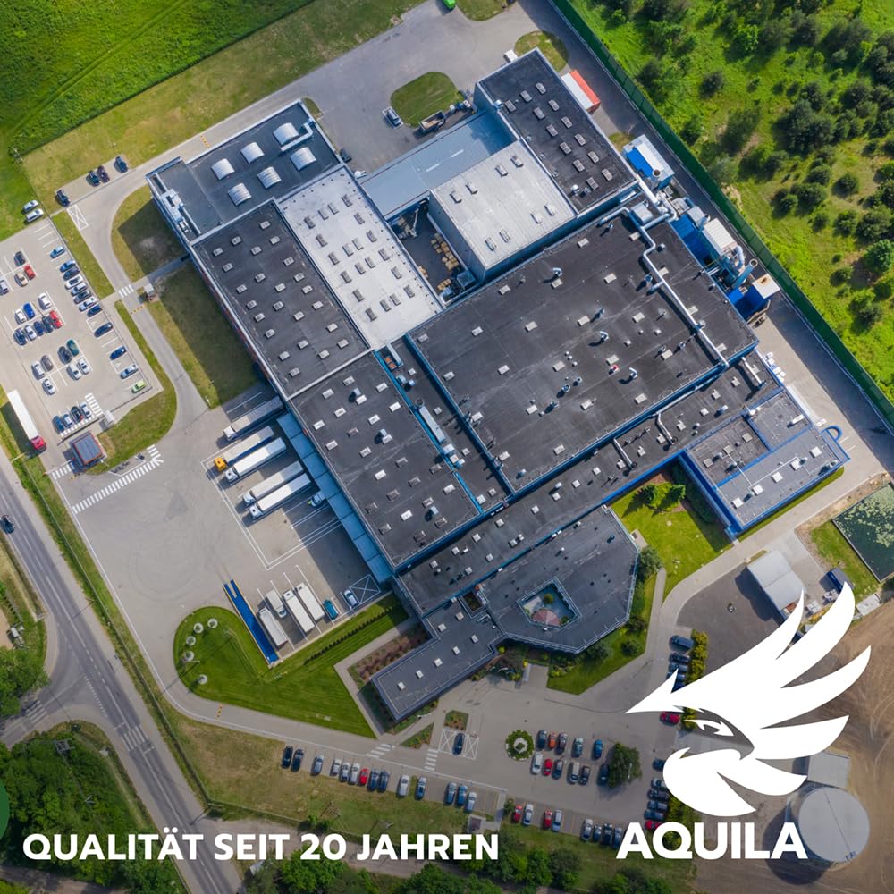 AQUILA EcoGreen Stretchfolie Made in Germany, Verpackungsfolie 50cm x 20 My, aus 100% wiederverwertetem Material, transparent, 150m ungedehnt, 12 Stück