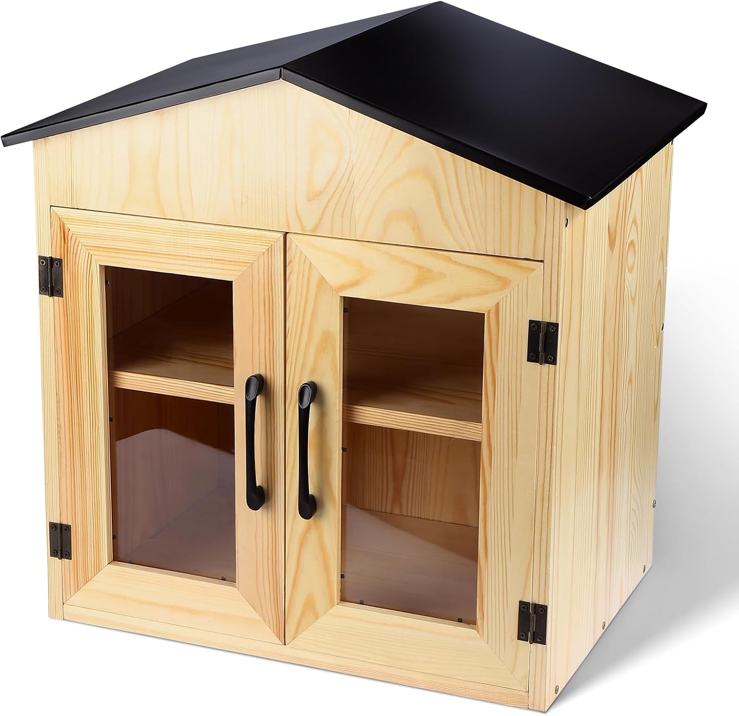 Outdoor Library Outdoor Book Box Storage Small Wooden Cabinet Little Literature Box for Neighborhoods Community and Schools Sharing Books, Flyers, Newspapers