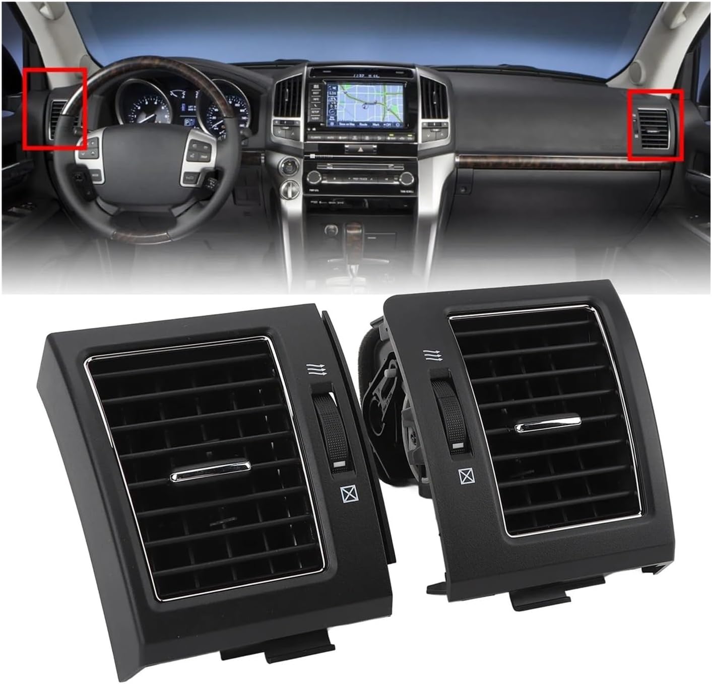 55650‑60141 Dashboard Air Outlet Vent Grill Improved Ventilation Seamless LC200