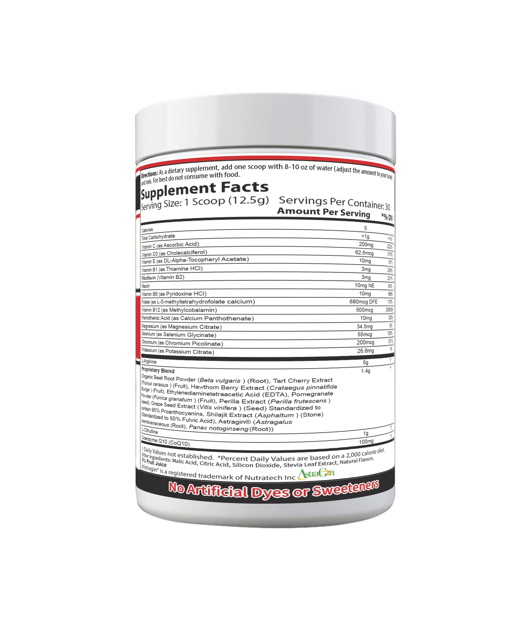 Cardio 911® Nitric Oxide Heart & Circulation Support - 5000mg L-Arginine & 1000mg L-Citrulline - Cherry, 30 Servings Powder, 375 Grams - CoQ10 Beet Root - High Potency Cardiovascular Formula — Amazon image 3