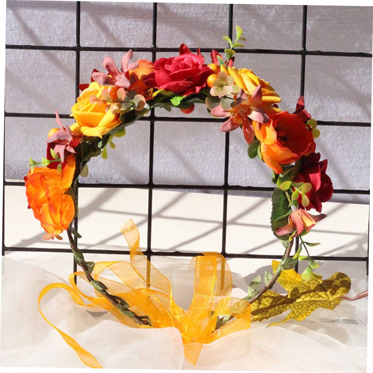 FRCOLOR 3St Simulations blumen haarband wedding hair accessories hochzeits haarschmuck headband Rosenhaarband Stirnband für Mädchen Blumenkranz Haarband mit Rose Blumenkrone Stoff