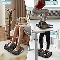 Vista 4 de Balance Board For Standing desk, 2-in-1 Dual-Sided Balance Stability Trainer & Anti-Fatigue Standing Mat,Calf Stretcher,Exercise Balance,For