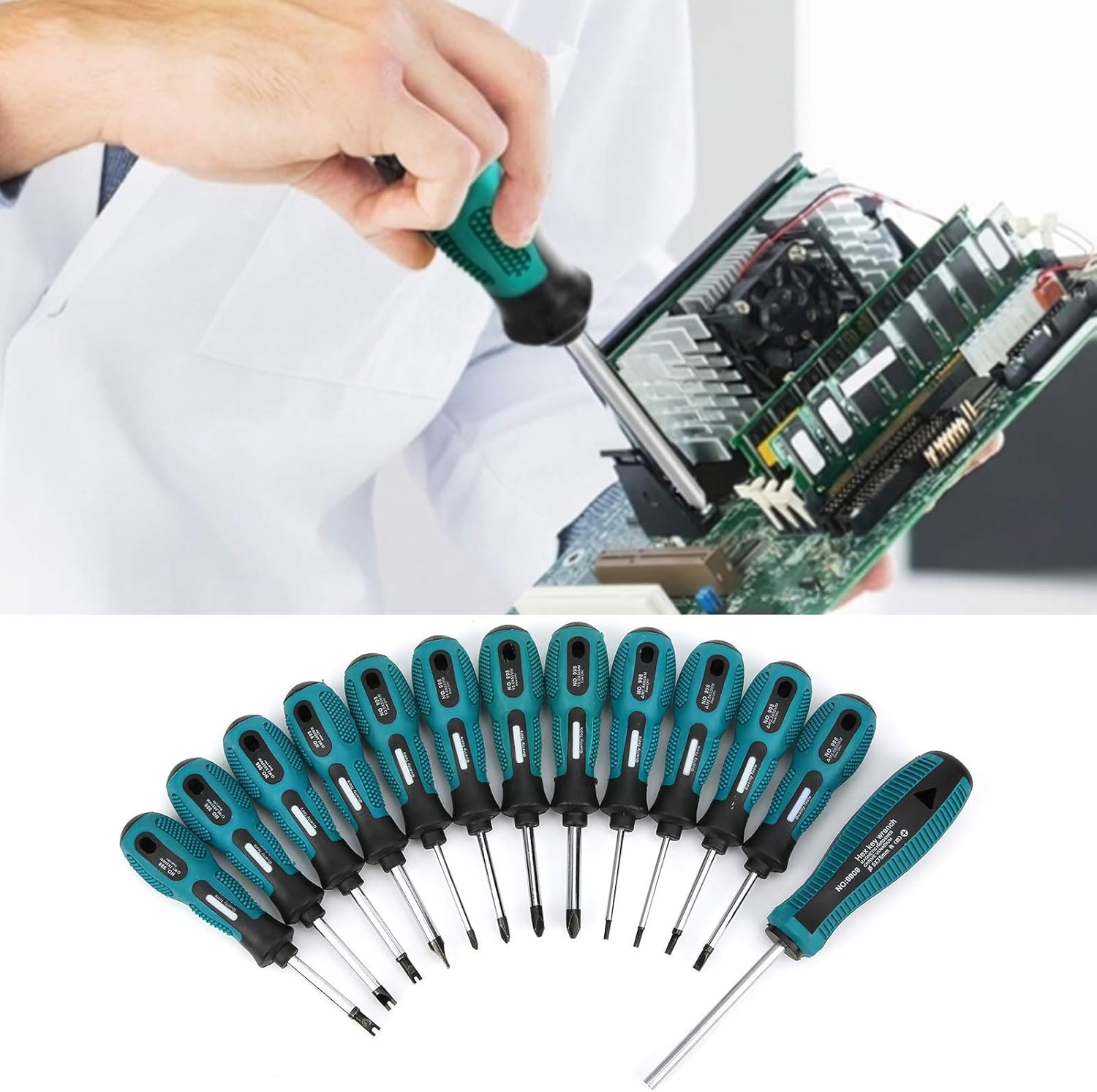 45# Steel Triangular/U/Y Shape Screwdriver Set Long Nonslip Handle Slotted Screwdriver Hand Tools