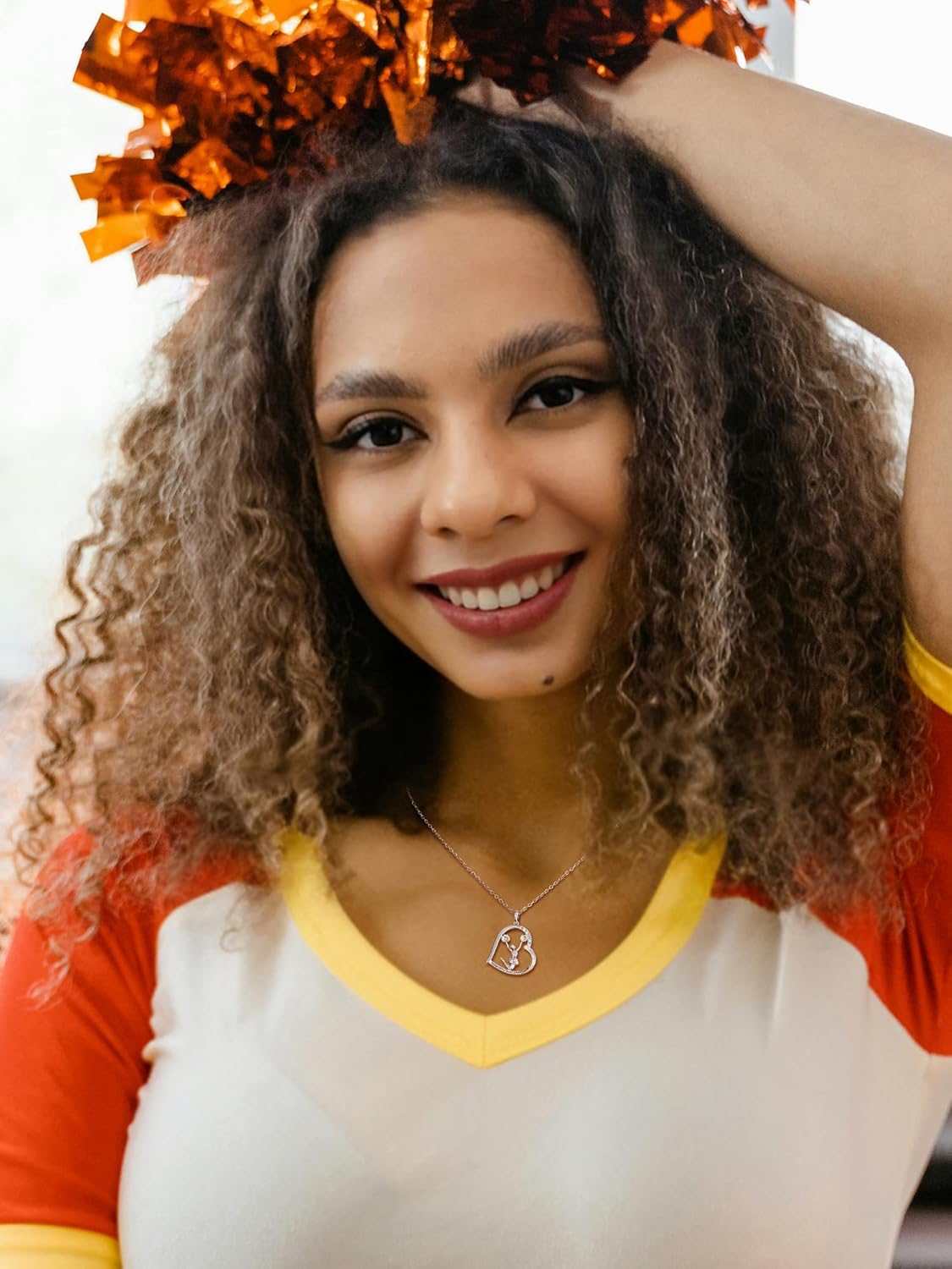 NORBU Cheerleader Gifts for Girls, Hypoallergenic Cheer Necklace for Daughter Cheerleading Squad Cheer Team Team Spirit Coach, Homecoming Graduation Birthday Christmas Gift - Image 8