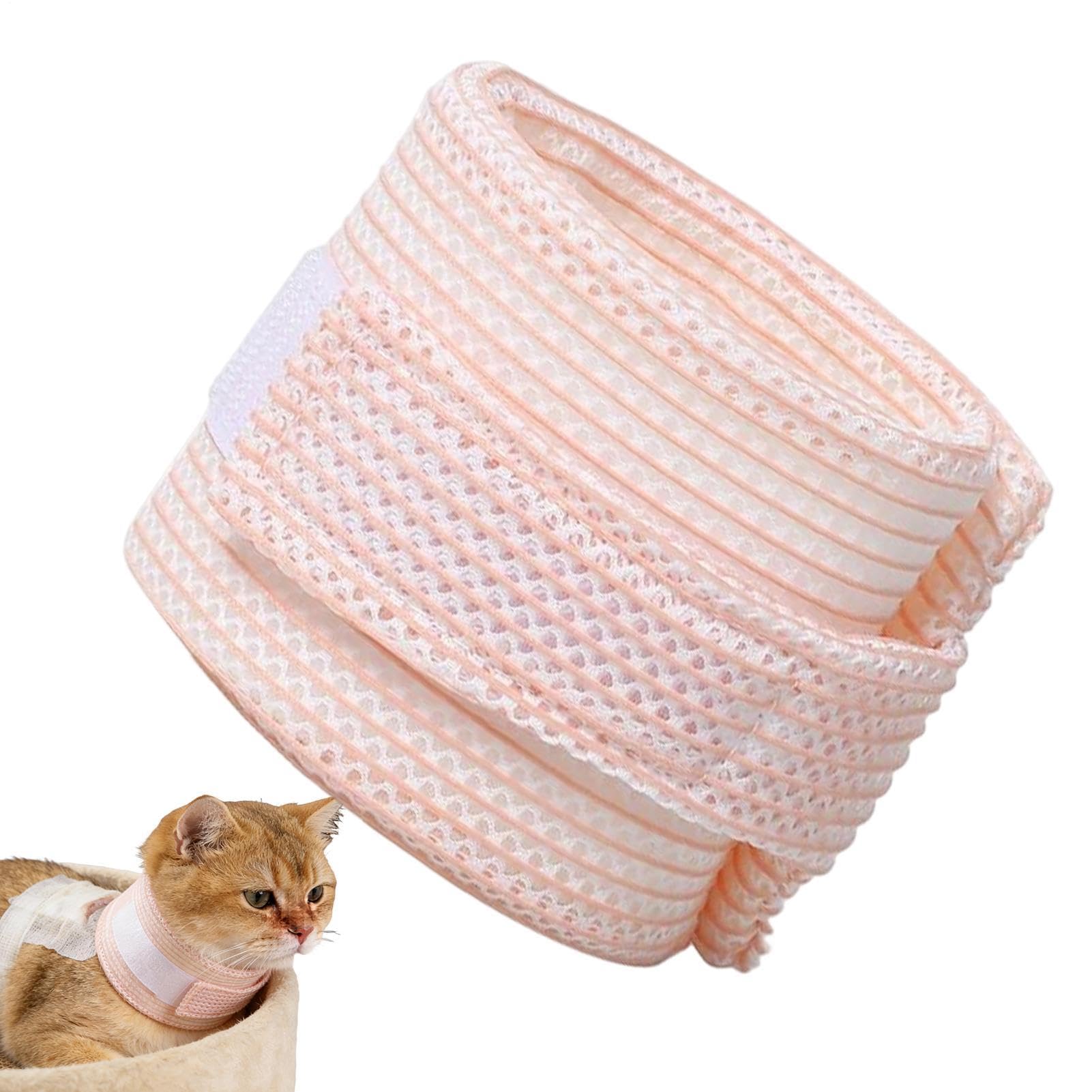 Cat Neck Brace Cover Cat Neck Wound Protector Breathable Soft PostSurgery Recovery Anti-Scratch Anti-Lick Protectio for Small Medium Kittens Puppies Home Indoor Outdoor Walking Yard Garden