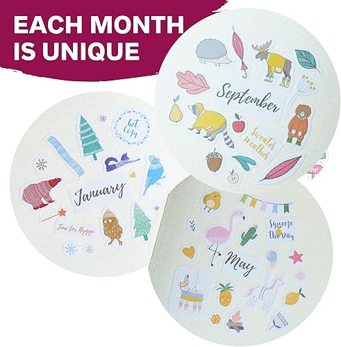 Miniatura 7 de Sunny Streak - Calcomanías para planificador de temporada y días festivos, 16 hojas, bonitas calcomanías personalizadas, suministros divertidos para