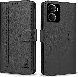 AIBEX ® Compatible for Redmi 15A 5G Flip Cover Leather Finish | Inside TPU with Card Pockets | Wallet Stand | Complete Pro... Price In India
