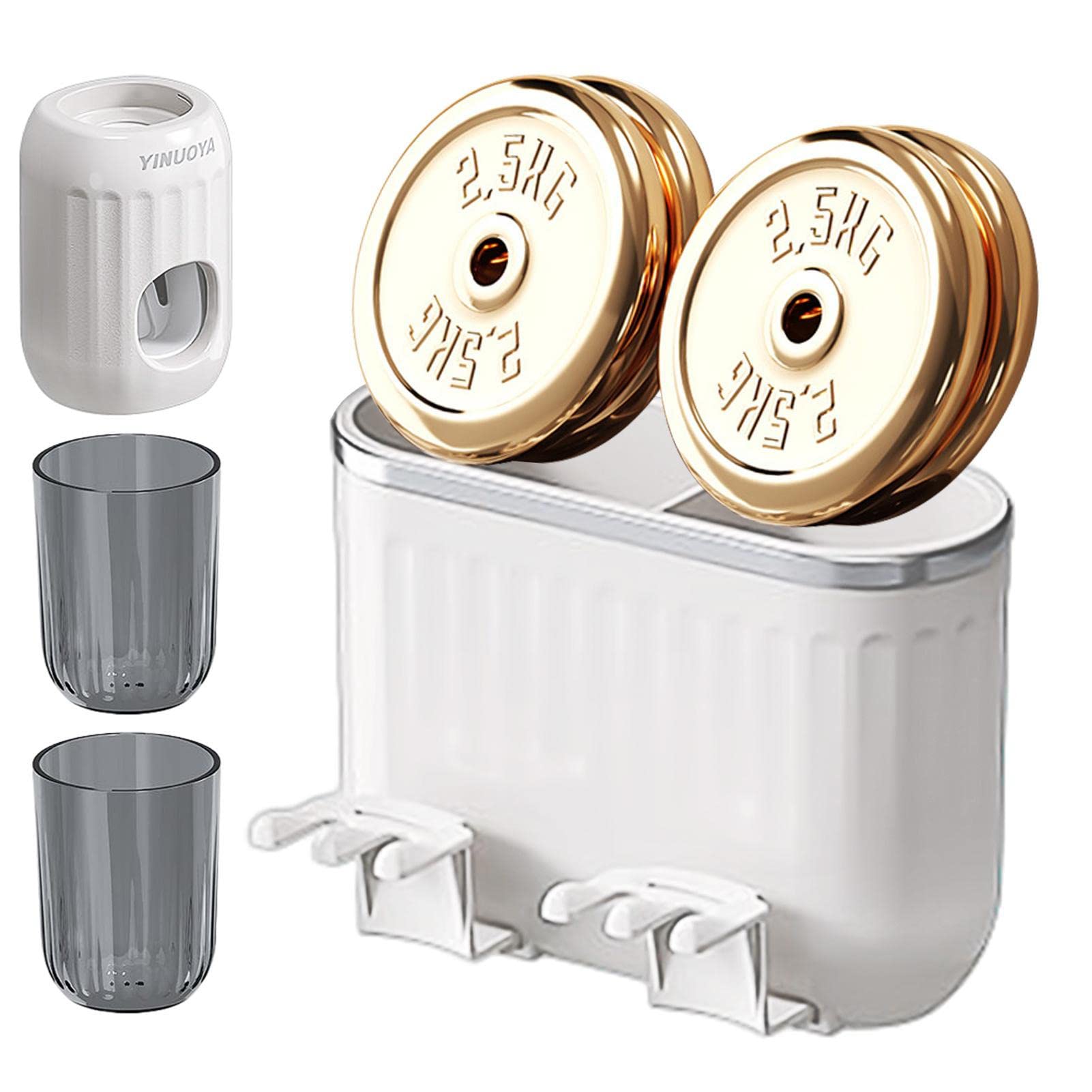 Youding Wall Mounted Toothbrush Storage Rack | Toothbrush Toothpaste Holder Storage Rack | Toothbrush Hanger, Toothbrush Storage Organizer for Razors Electric Toothbrush