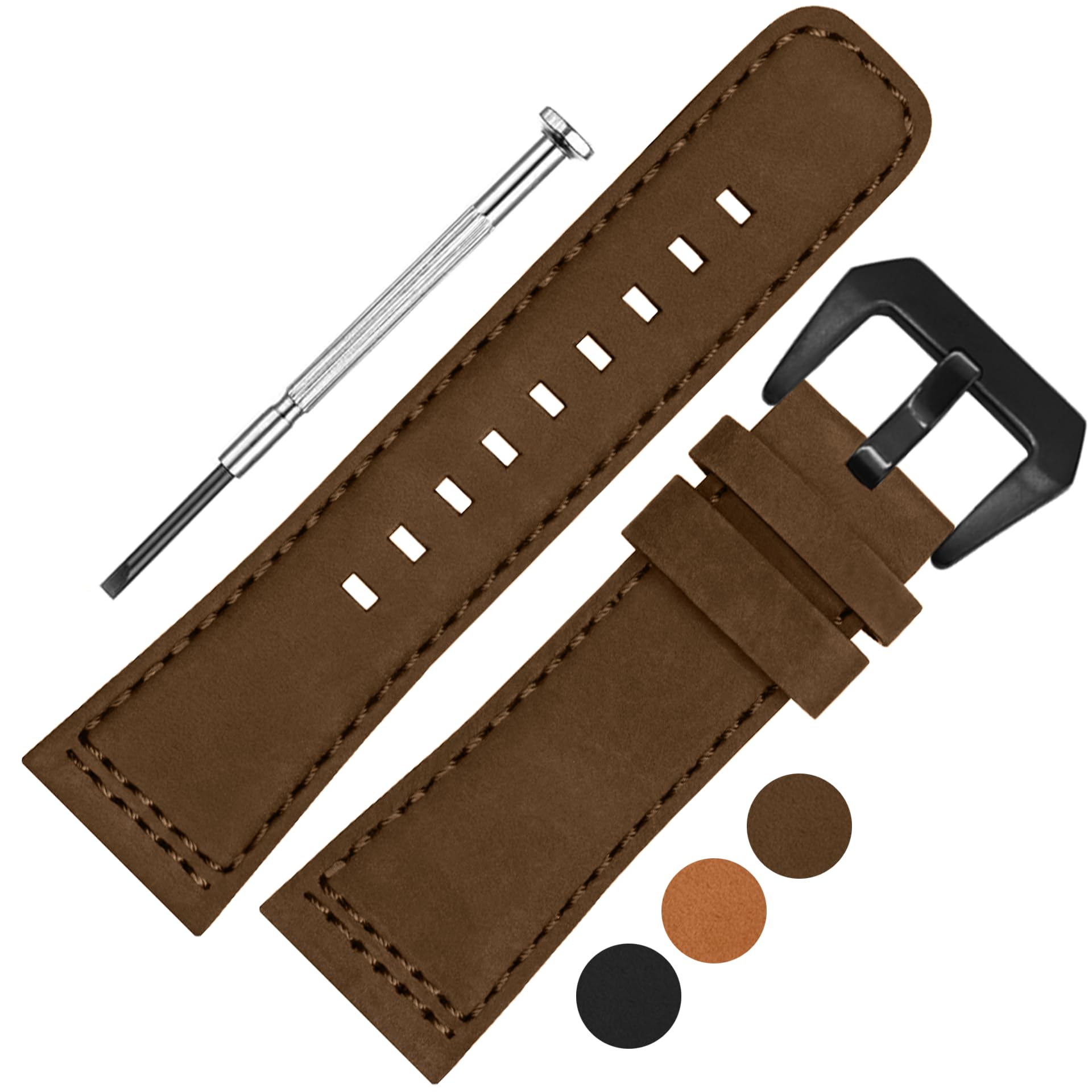 DBLACK SFDS1 Premium Leather Watch Strap, Padded Strap, Matte Finish Watch Straps // Best Replacement, Compatible Strap for ‘Sevenfriday’ Watches (28mm, Choose Your Color) (Brown, 28mm) (B0B3JDW2ZF) Amazon Price History, Amazon Price Tracker