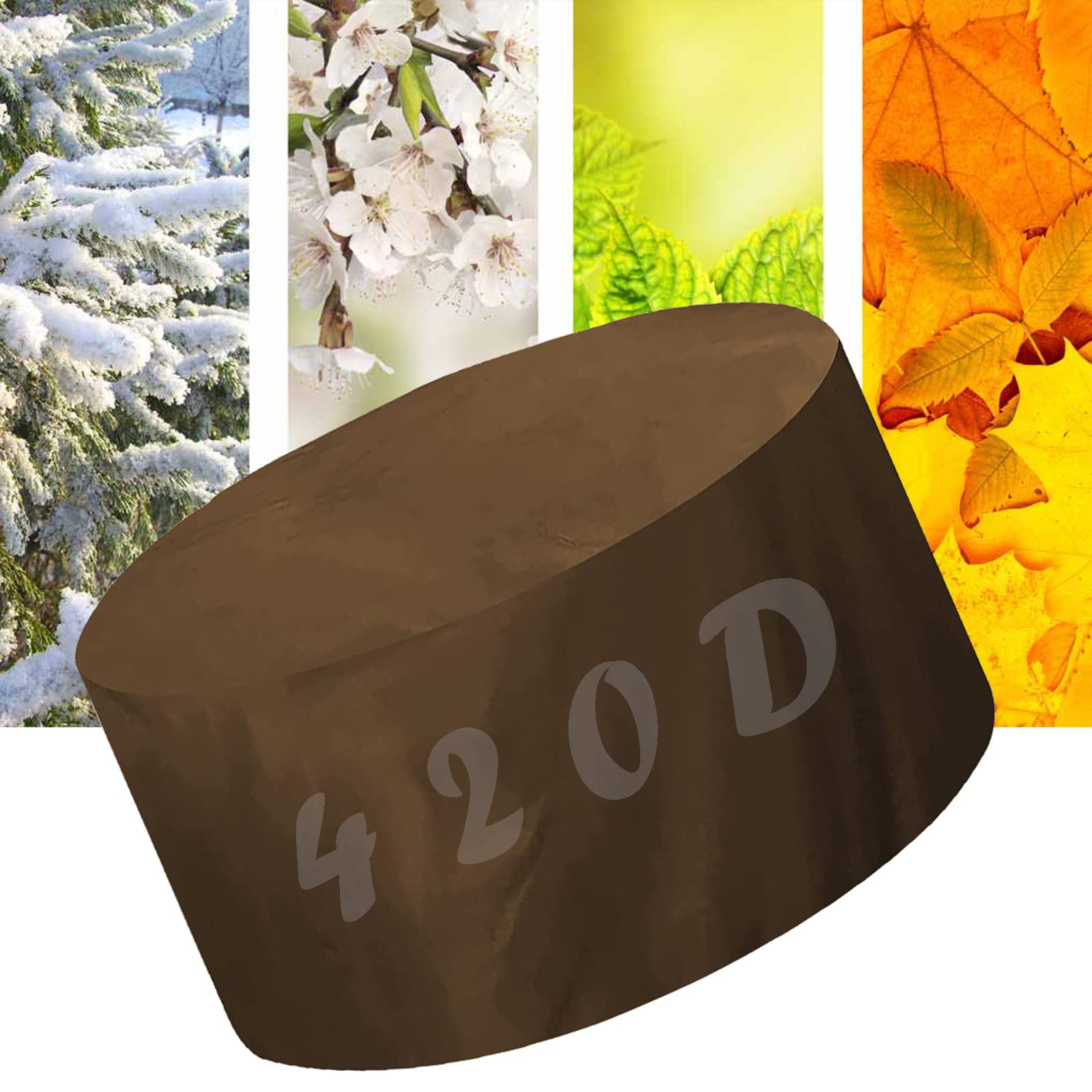 Patio Furniture Covers 108x 82x 28in, Larger Outdoor Table Covers, Rectangular Furniture Set Covers, 600D Oxford Fabric Heavy Duty Waterproof Cover, Windproof Waterproof Rain-Snow Proof Anti-UV