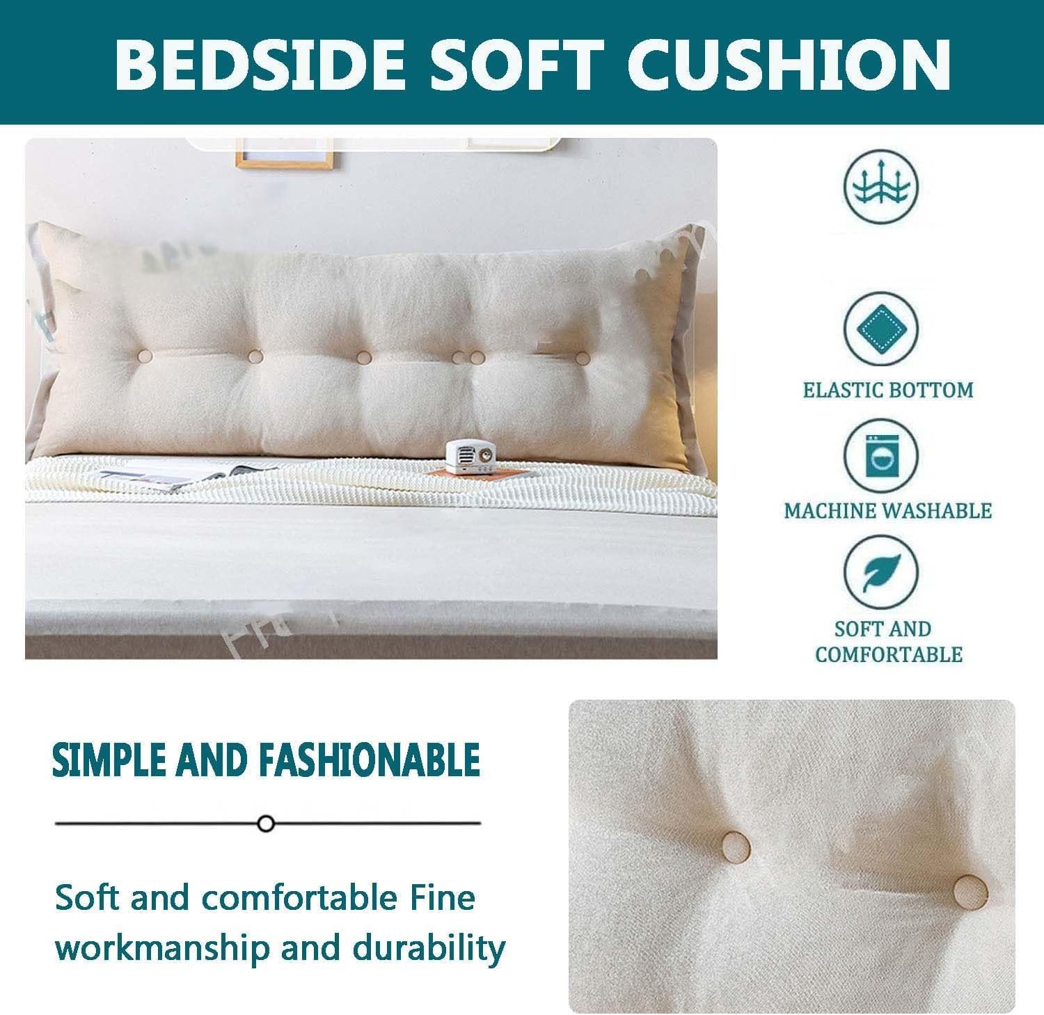 CCXXYGWJ Almohada de Cuña Triangular 80x50x20cm - Soporte Lumbar para Lectura y Relajación del Respaldo - Respaldo Acolchado para Cabeceros y Comodidad