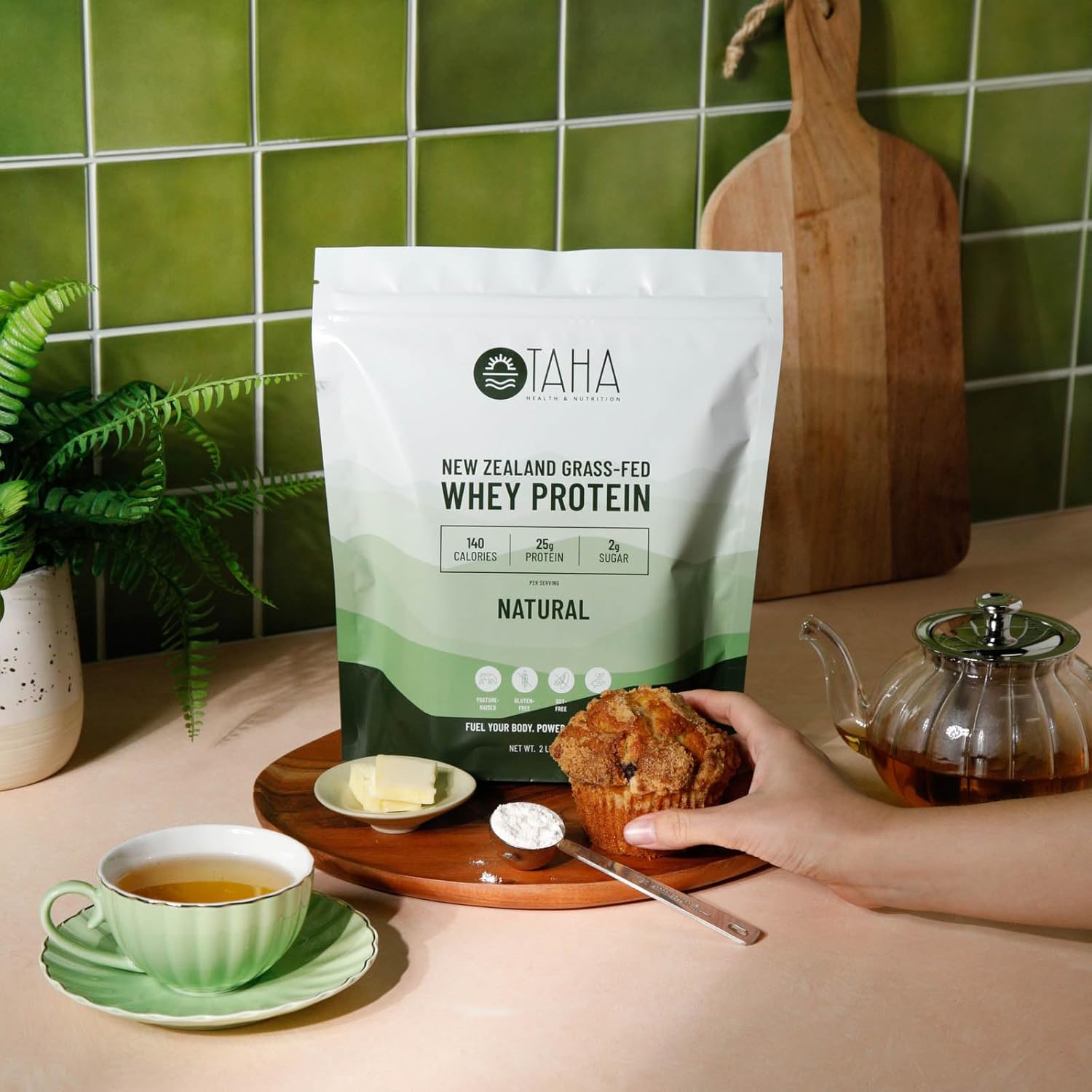 Taha Health & Nutrition Natural Unflavored Whey Protein Concentrate Powder, 25g Protein, 140 Calories, 2g Sugar | New Zealand Grass-Fed, Free-Range Dairy | Gluten and Soy Free, Keto, Kosher | 2LB - Image 8