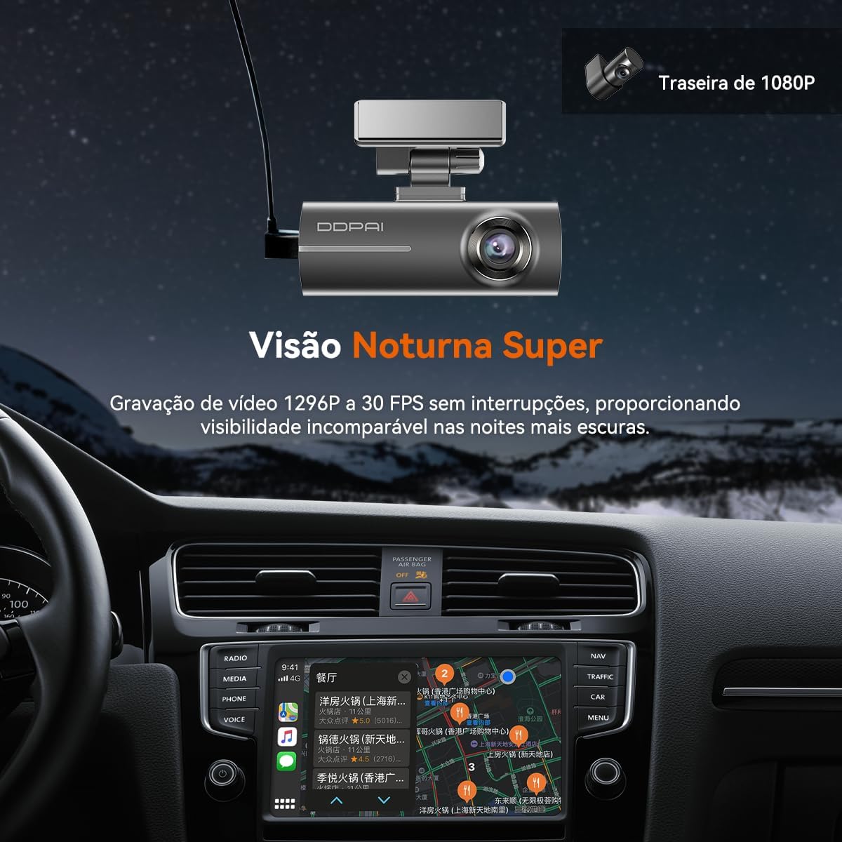 DDPAI N1 Dual Dash Cam Review: Qualidade Frontal e Traseira Testada 48h