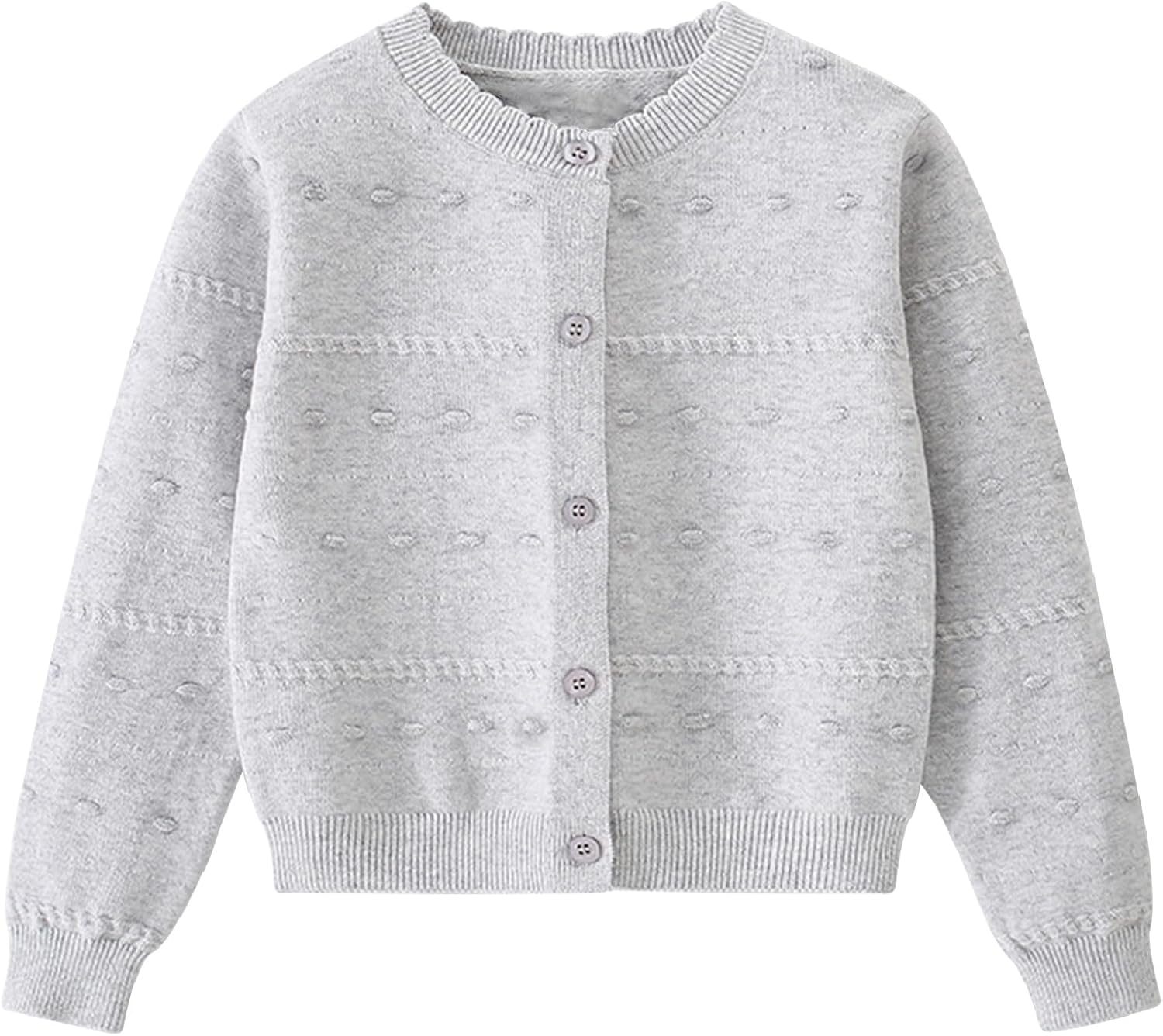 Danny D Girl Cute Pattern Knit Sweater Cardigan Chunky Warm Casual Crewneck Long Sleeve Knit Sweater Tops