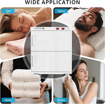 32L Hot Towel Warmer Cabinet, Large Professional Towel Heater - White | Rust Resistant, Stainless Steel Racks, Large Capacity, Towel Warmer for Spa Massage Salon Home