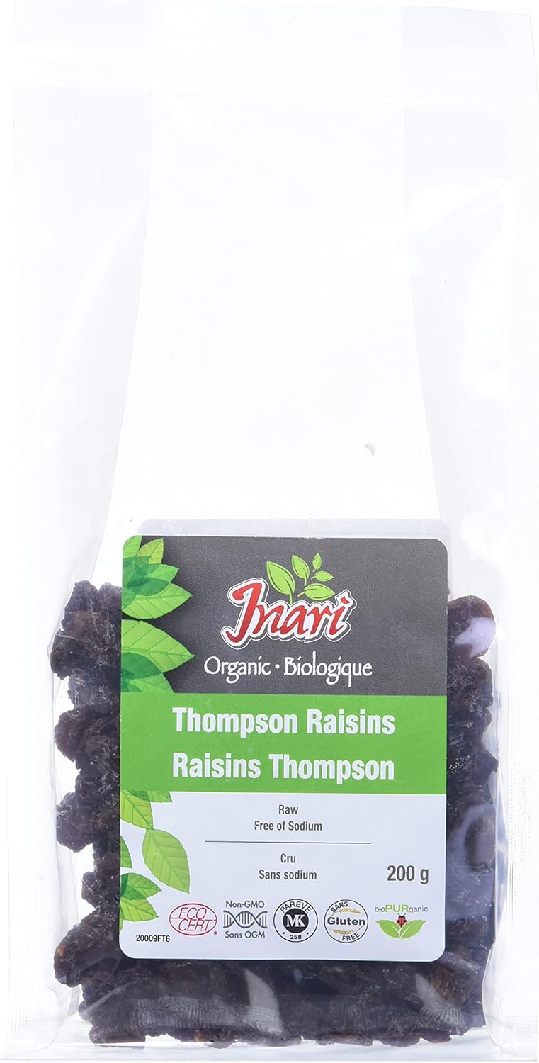 Inari Organic Thompson Raisins 200g : Amazon.ca: Grocery & Gourmet Food