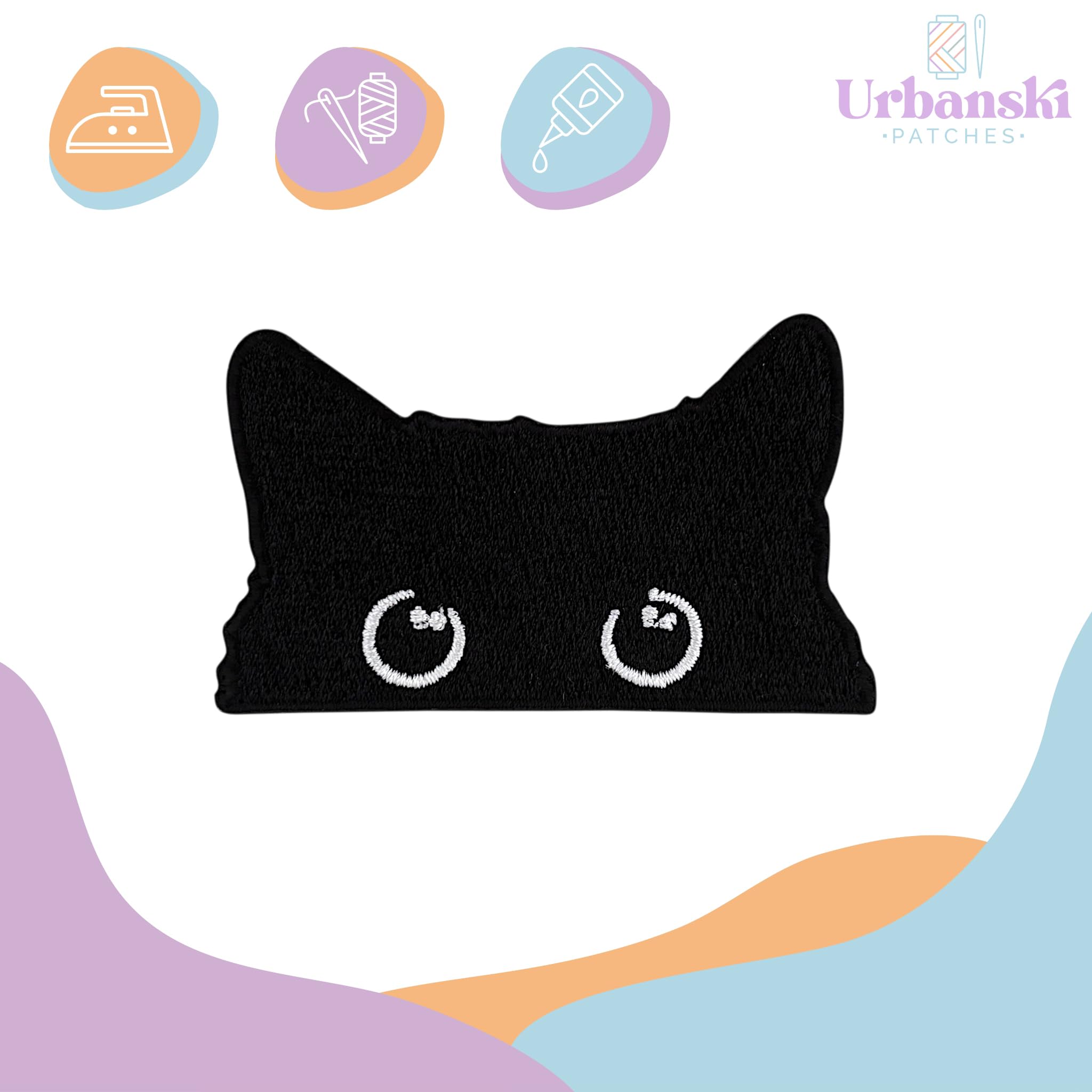 Yin-Yang Katzen Aufnäher – 8 Cm, Bestickt, Zum Aufbügeln Oder Nähen