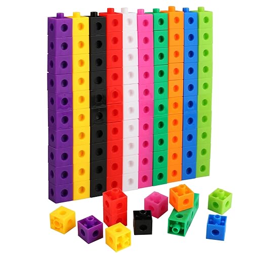 Cubes emboîtables mathématiques – 100 Blocs de nombres pour Enfants,