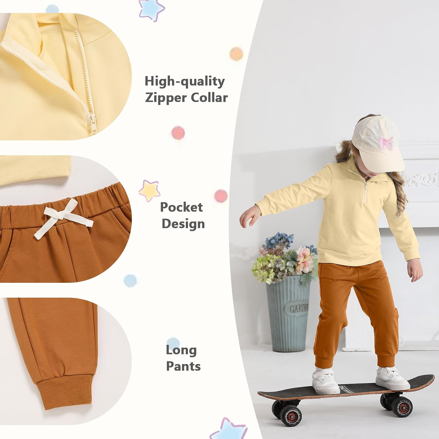 GRNSHTS Toddler Matching Outfits Boy and Girl Fall Clothes Baby Long Sleeve Winter Sweatsuit Sets 2-6Y image 5