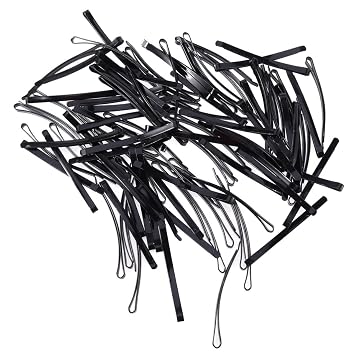 FRCOLOR 100pcs Black Metal Bobby for Women Hair Clips for Securing Hairstyles for Everyday Use and Travel Design Hair Accessories
