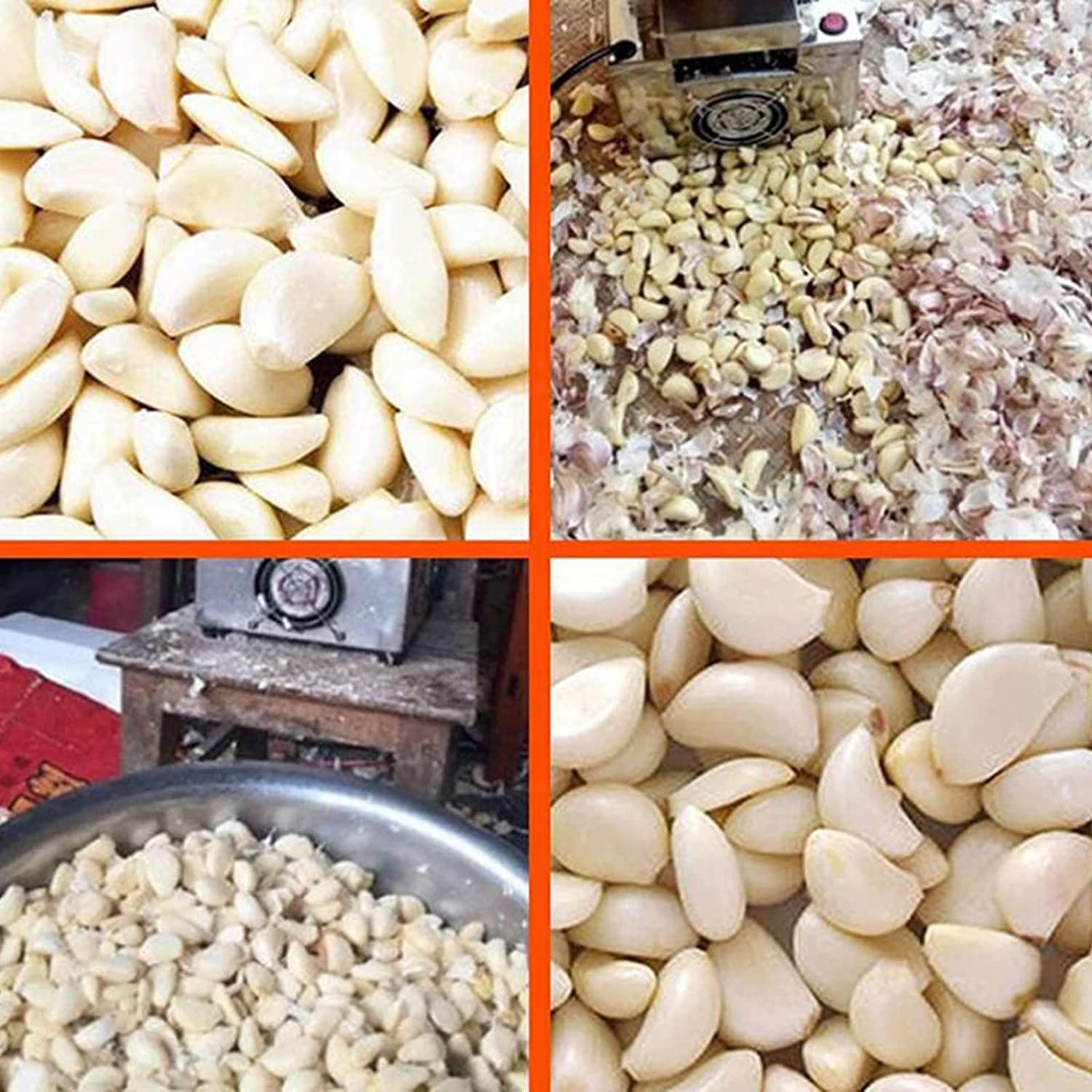 Commercial Garlic Peeling Machine, Electric Automatic Powerful Garlic Peeling Machine 304 Stainless steel 30KG/H Garlic Clove Peeler for Kitchen/Hotel,110V