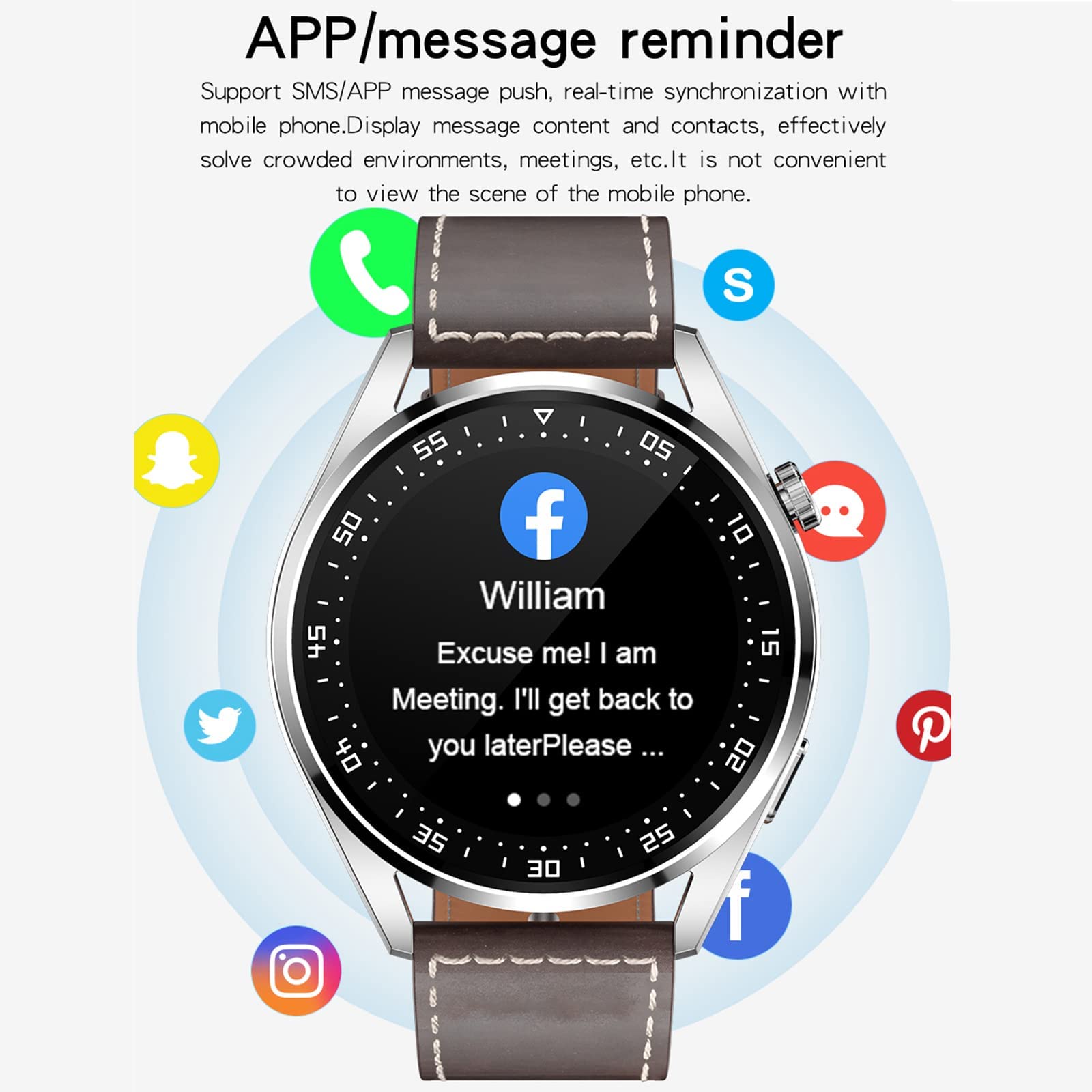 PURRL Smart Watch per telefoni Android/iOS 1.28'' Full Touch Screen Fitness Tracker per uomo Smartwatch con chiamata Bluetooth/cronometro IP67 Orologio fitness impermeabile marrone (nero) little