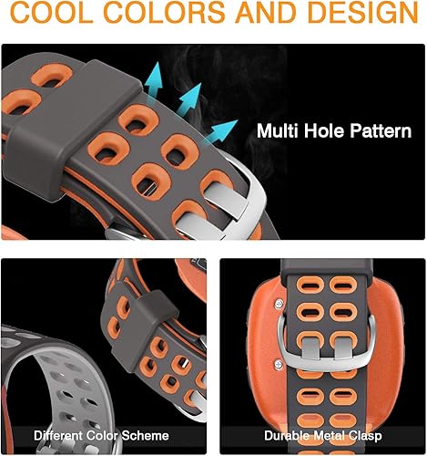 Miniatura 5 de ANCOOL Correa de reloj compatible con Garmin Forerunner 310XT, correa de reloj de silicona suave de repuesto para reloj inteligente Forerunner