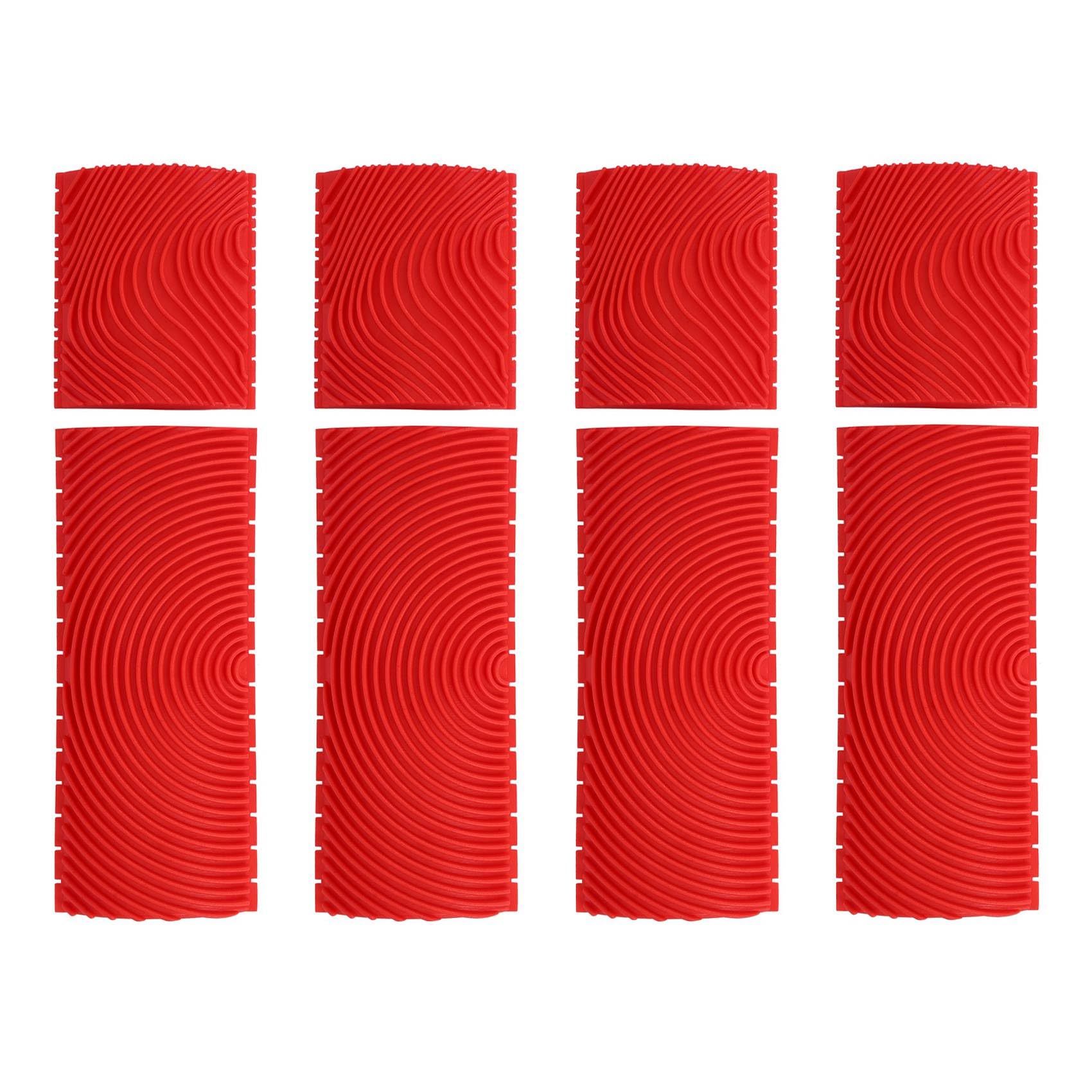 Ctrlzs Grain 8Pcs 3 Inch 6 Inch Imitation Wood Paint Roller Brush Wall Painting Tool Sets Wall Texture Art Painting Tool Set
