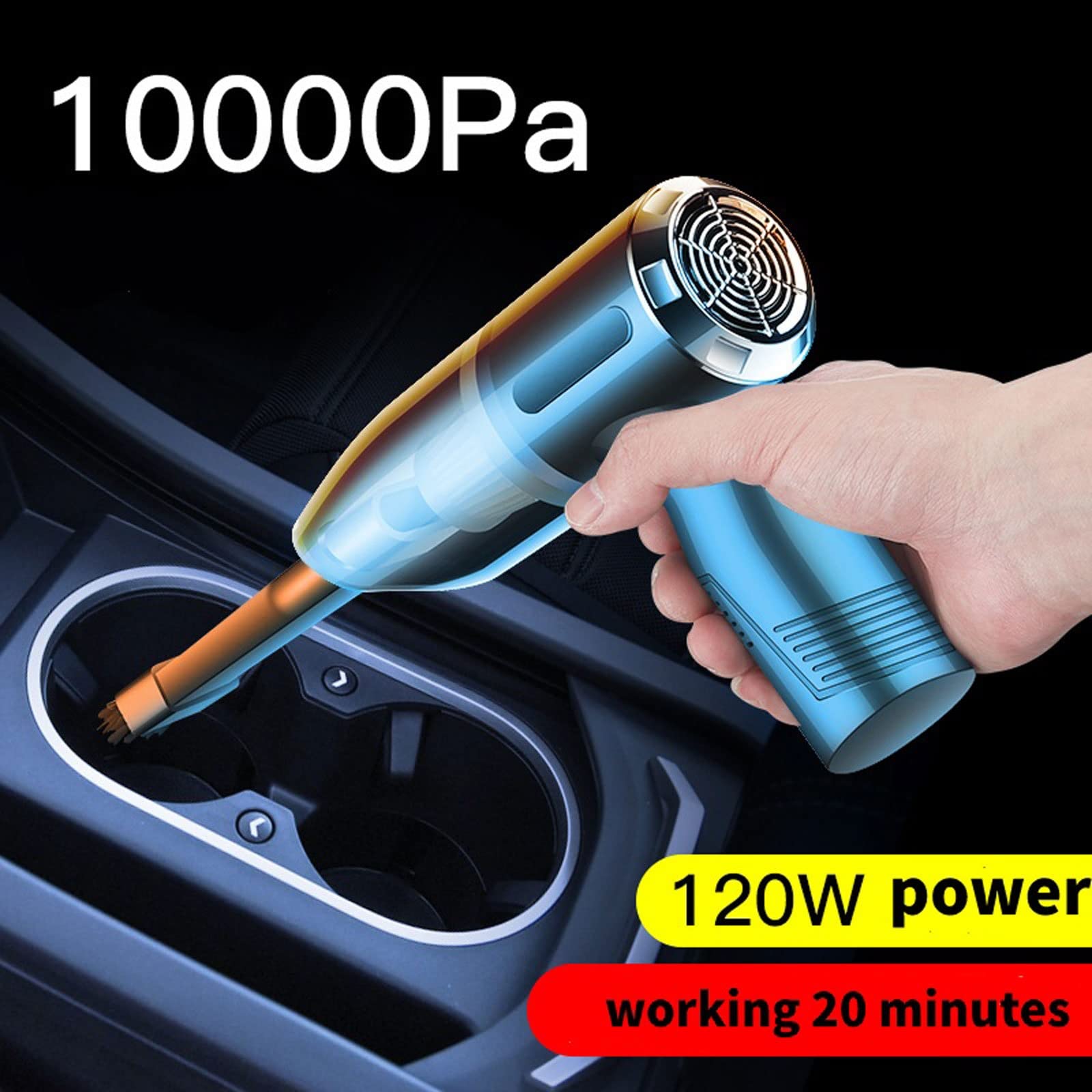 Aspirapolvere Portatile, 10000Pa Nuovo aspirapolvere per Auto Senza Fili Portatile Aspirapolvere Automatico per casa e Auto Mini aspirapolvere a Doppio Uso con Batteria incorporata