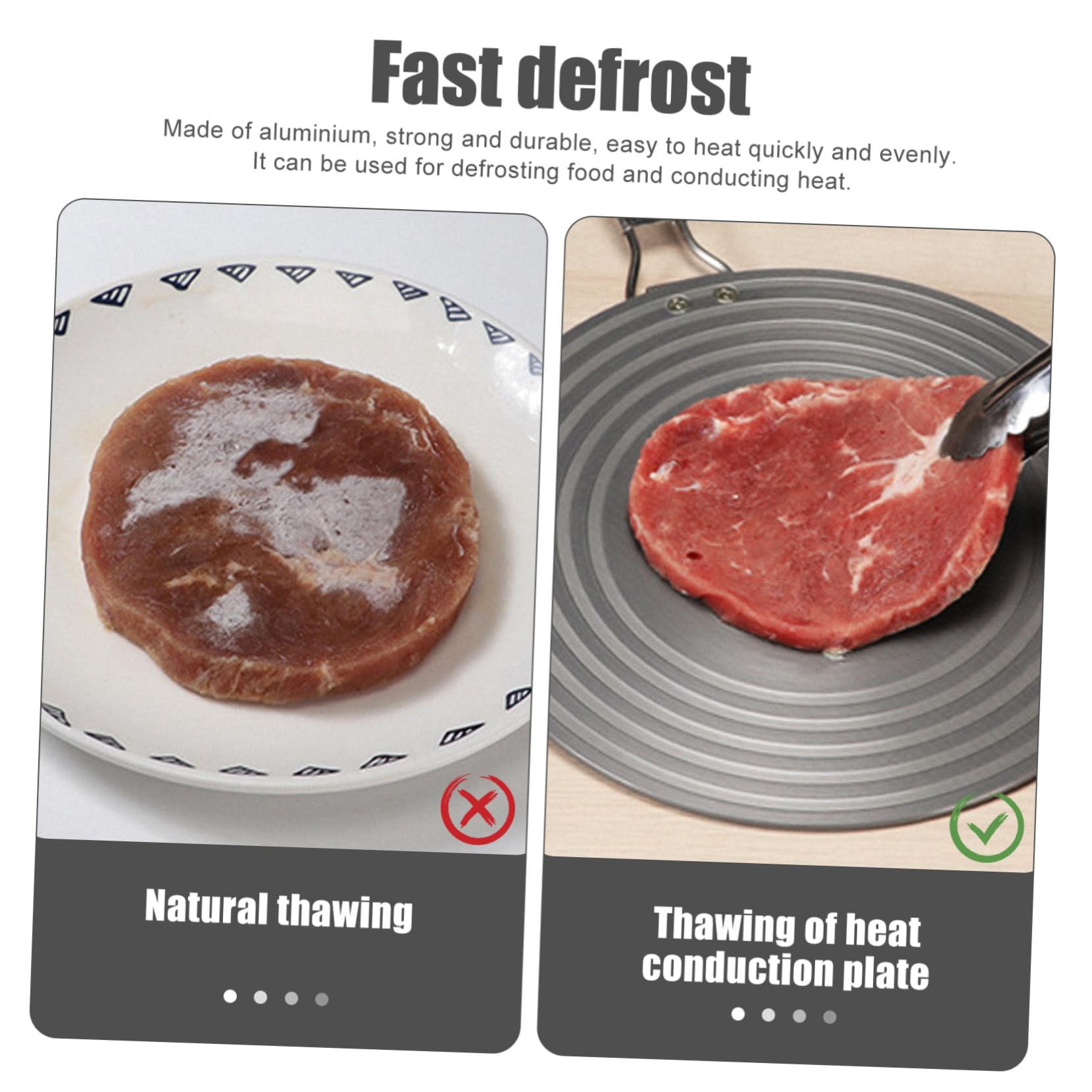 Mikinona Placa de Conducción de Calor de Aluminio con Asa, para Estufa de Gas, Calentamiento Uniforme y Diseño de Tirador, Cocina