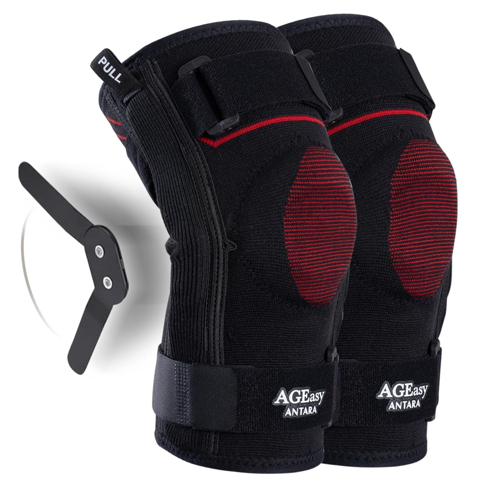 AGEasy (Max Group) Hinged Knee Braces for Osteoarthritis | Knee Brace for Men & Women | Knee Supporter with Inner Cotton Lining, Durable Hinge | Knee Caps for Pain Relief | Knee Belt for Joint Pain (XXL, Rigid Hinge Support (Pair))
