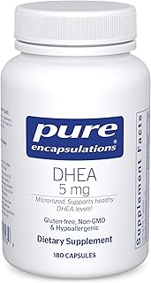 Pure Encapsulations DHEA 5 mg - Immune Support & Hormones Balance* - Micronized DHEA - Gluten Free & Vegan - 180 Capsules