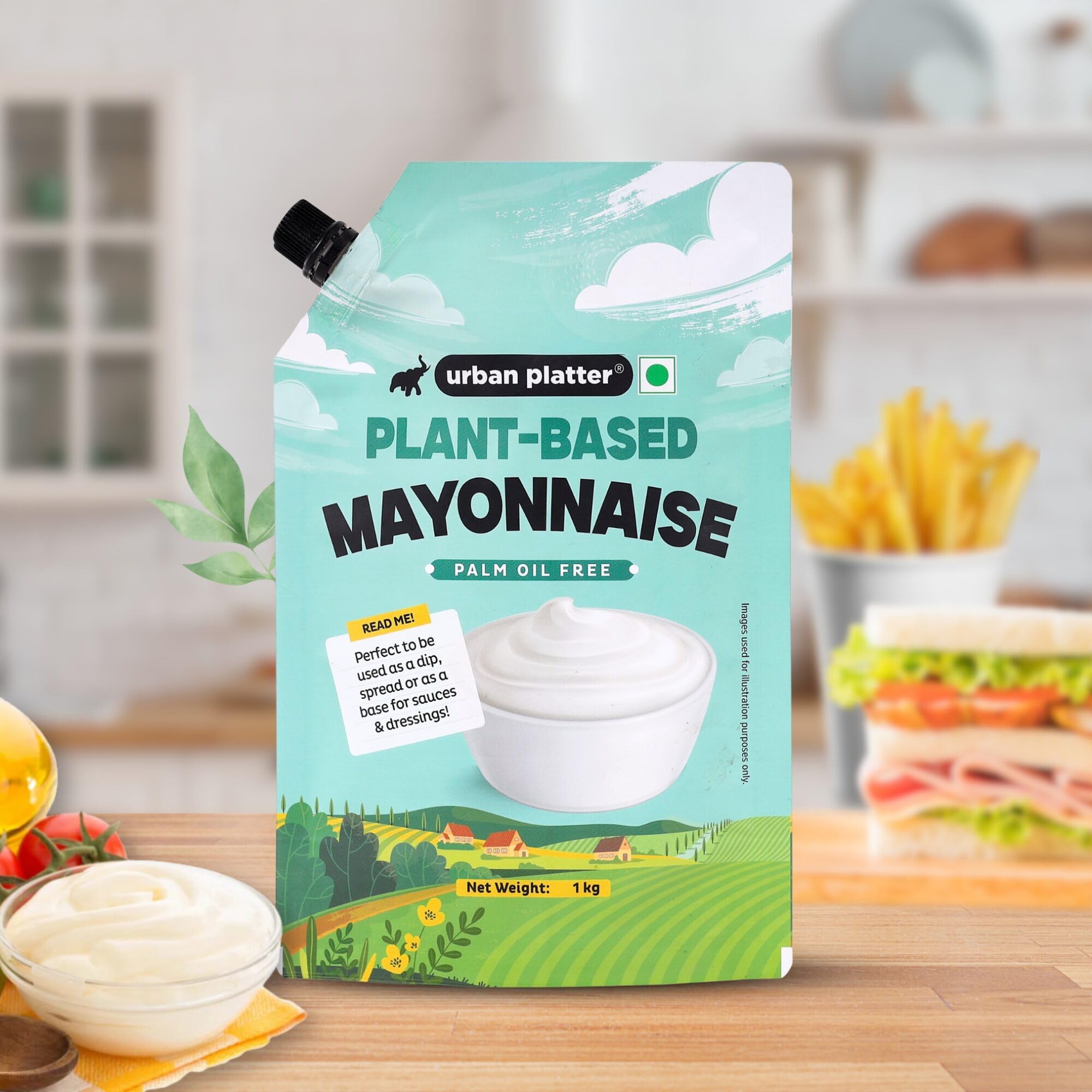 Premium Mayo, 1Kg / 35.27oz [Dairy-Free Mayonnaise, No Palm Oil, No Trans-Fat] [HoReCa]