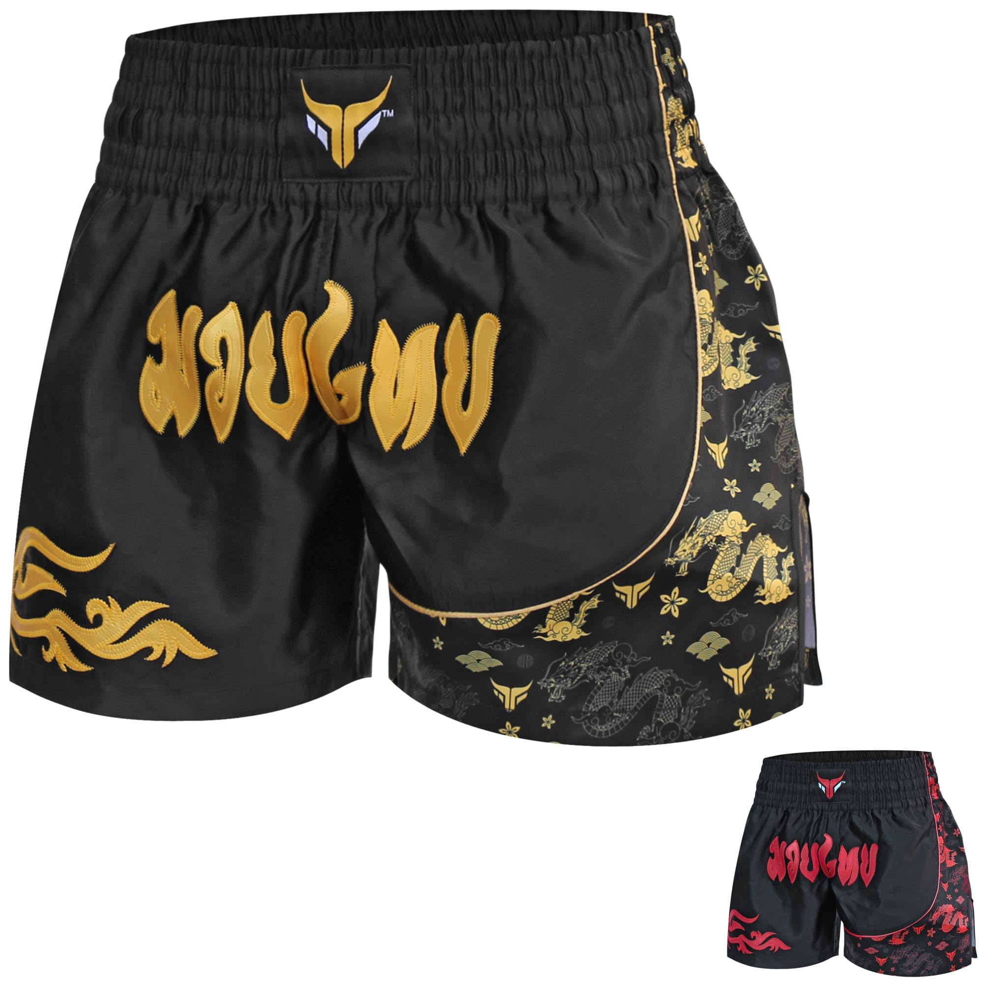 Mytra Fusion Pantalones Cortos de Kickboxing para niños Pantalones Cortos de Muay Thai para jóvenes para Lucha en Jaula Entrenamiento de MMA y Artes Marciales