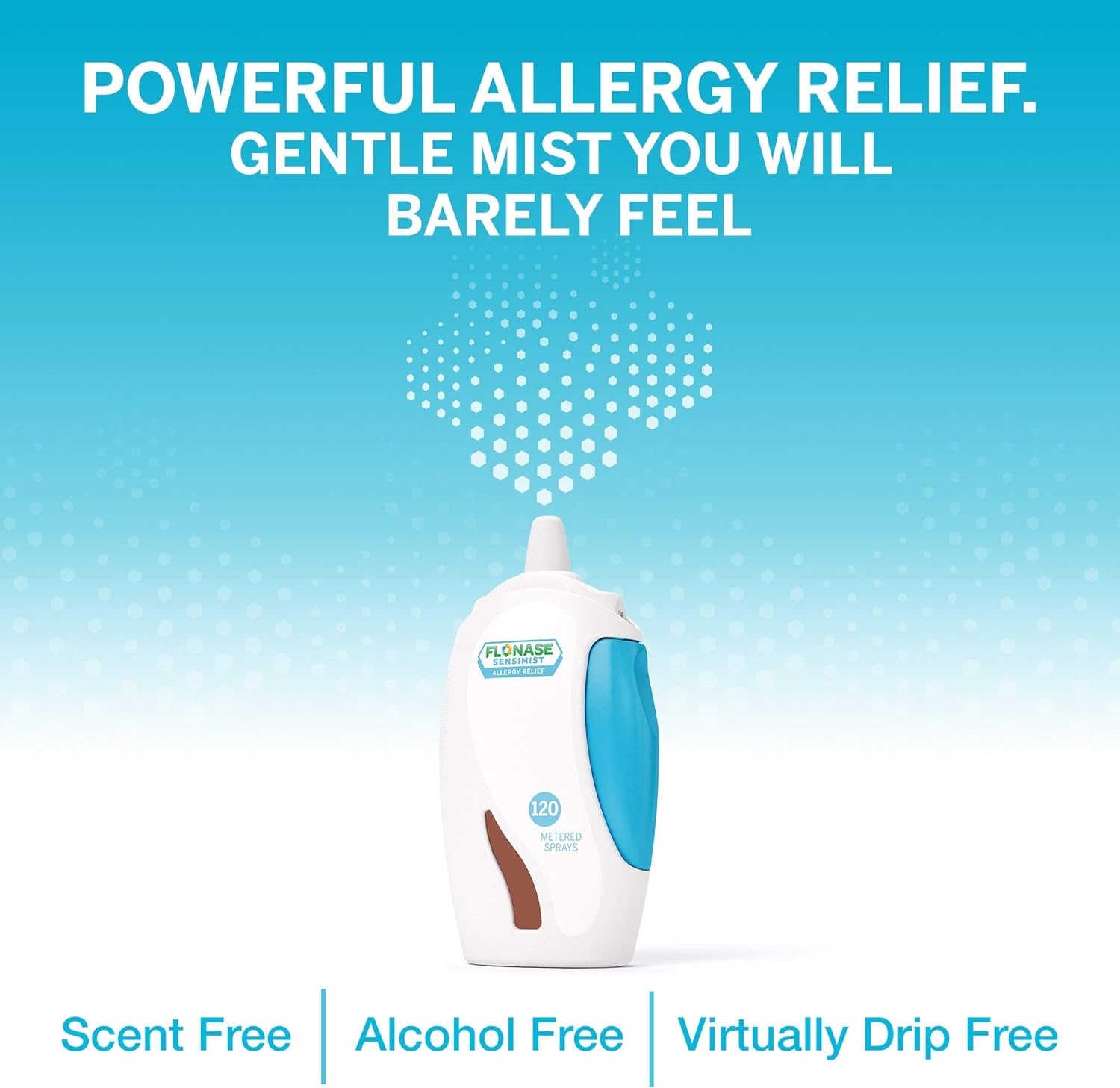 Flonase Sensimist Nasal Spray for Allergy Relief, 120 Sprays, 0.31 Fl Oz (Pack of 1) and Flonase Allergy Relief Nasal Spray, Allergy Medicine 24 Hour Non-Drowsy, 288 Sprays (Pack of 2) : Health & Household