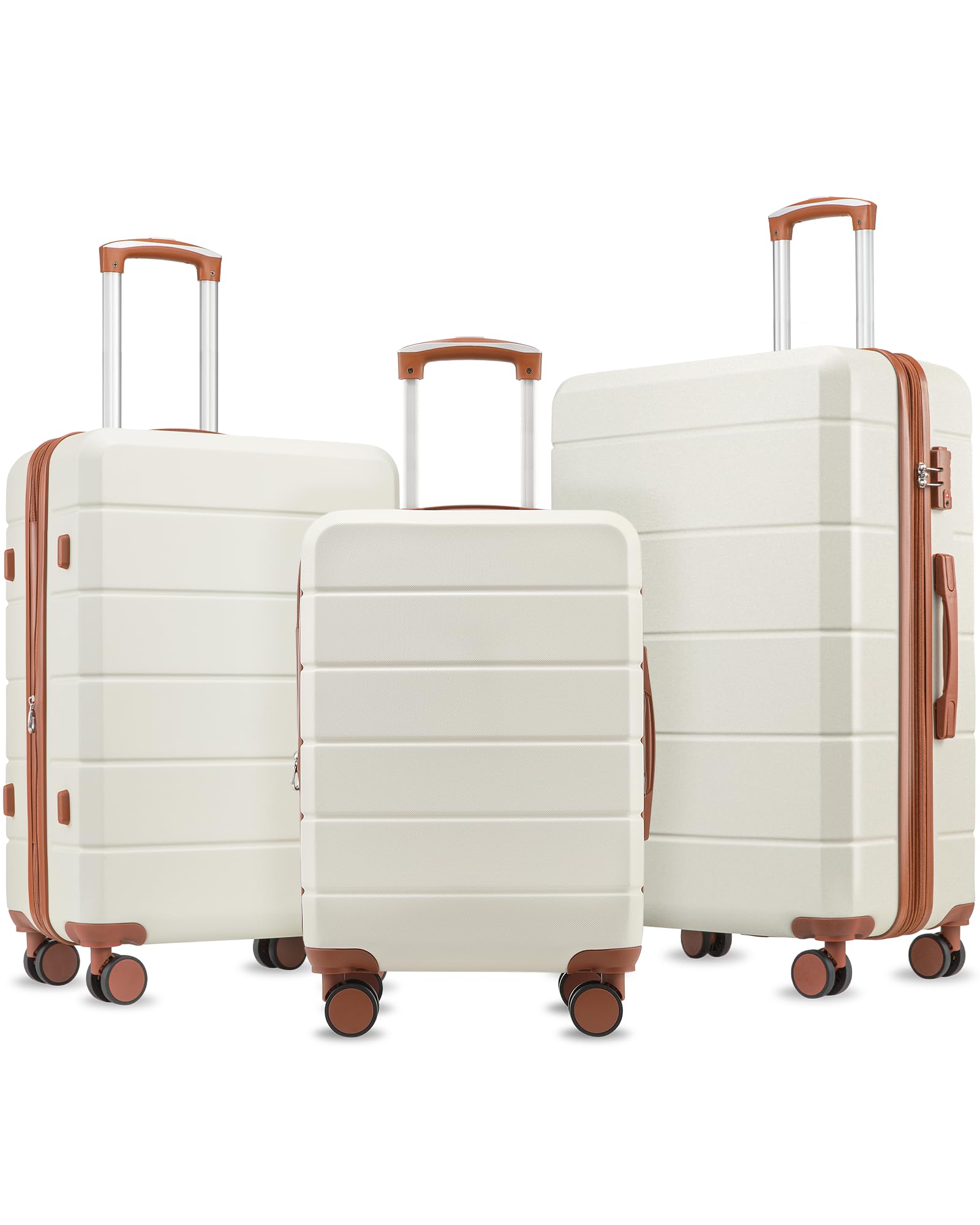 YOETEY Luggage Sets 3 Piece Expandable Hardshell