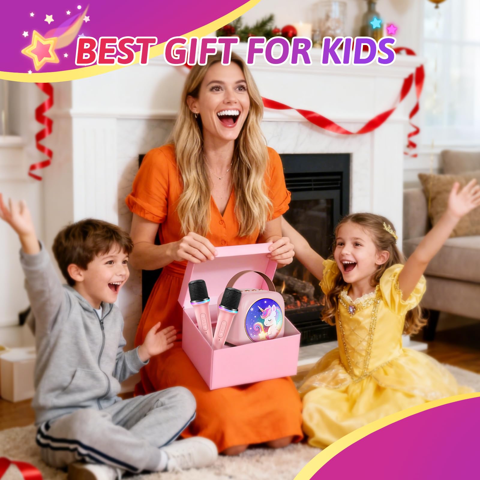 Micrófono para niños, reproductor de MP3, mejores regalos para niñas de 3, 4, 5, 6, 7, 8, 9, 10, 11, 12 años + años, juguete de cumpleaños de 4 a 12 años, regalo para fiestas de niñas y niños 2