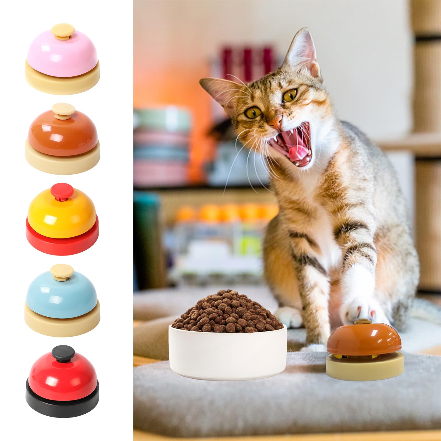 5 Pezzi Di Campane Che Prevedono A Mano, Campane Di Addestramento Per Animali Domestici, Campane Di Servizio, Campane Da Pranzo, Adatti A Ristoranti, Hotel, Bar E Cucine.