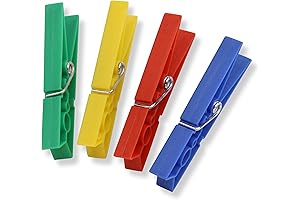 Honey-Can-Do Plastic Clothespins - 100-Pack