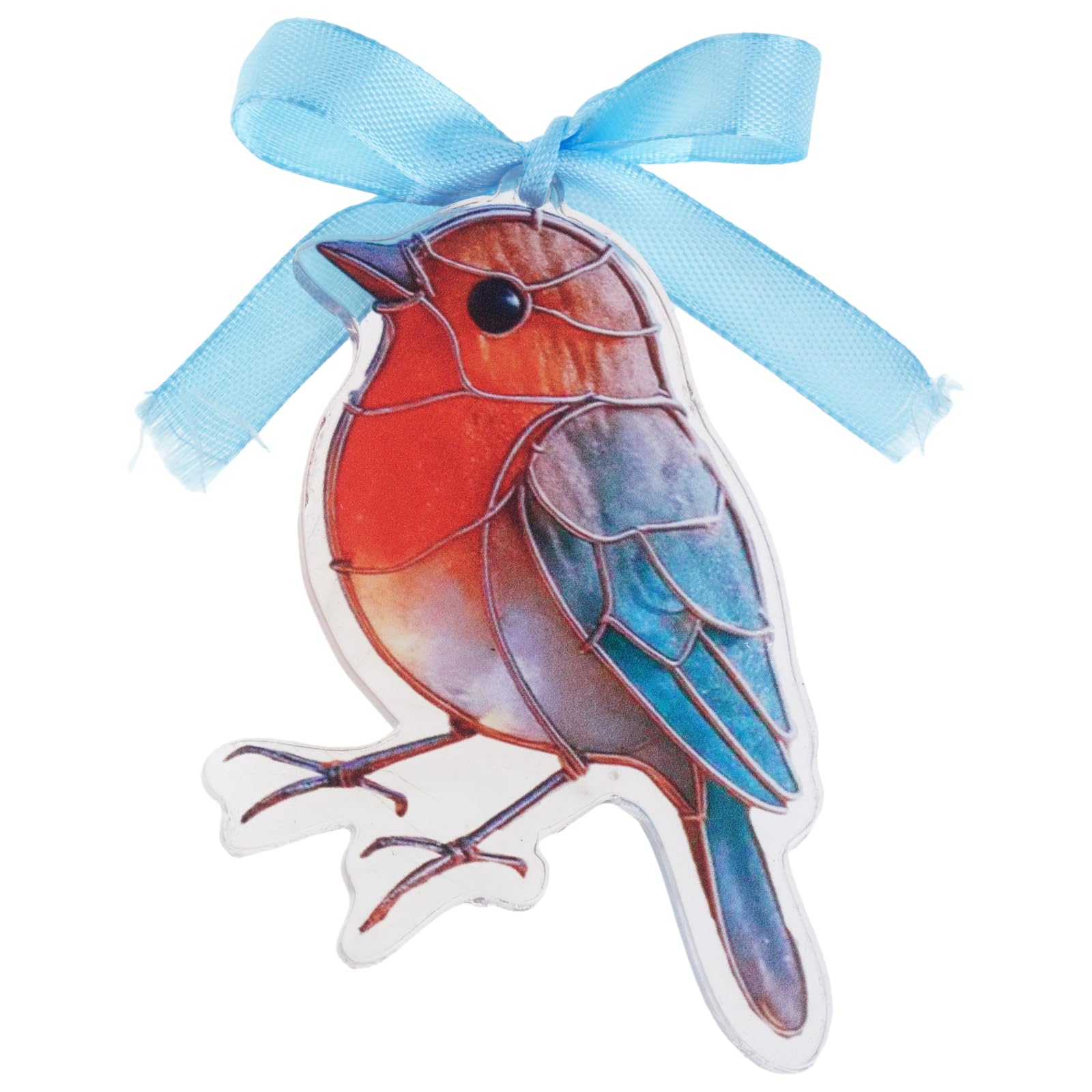 Carotoe A Se Glass Crylic Bird Pendant With Bowknot Christmas Tree Hanging Ornament Decoration For Home Window Decors Rtistic Sculpture