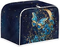 Vista 19 de doginthehole Cubierta para tostadora de libélula para cocina, fundas de electrodomésticos pequeños, estilo bohemio, para microondas, tostadora