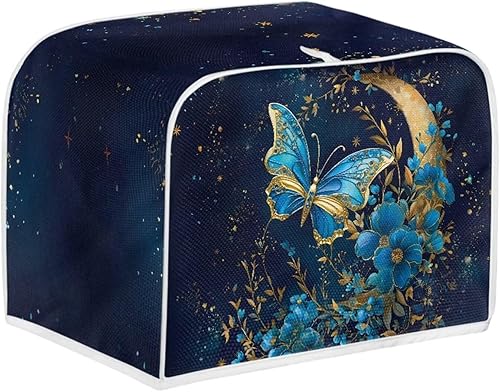 Vista 19 de doginthehole Cubierta para tostadora de libélula para cocina, fundas de electrodomésticos pequeños, estilo bohemio, para microondas, tostadora
